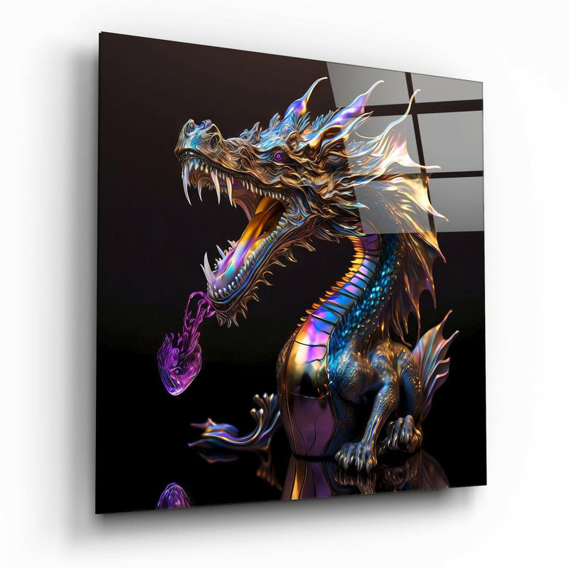 Dragon's Roar Glass Wall Art  || Designers Collection