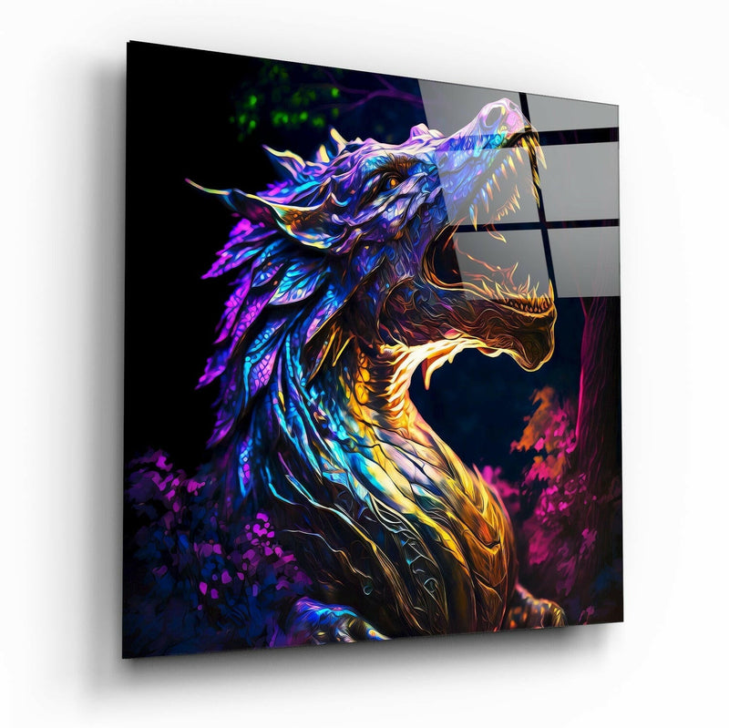 Dragon's Roar Glass Wall Art  || Designers Collection
