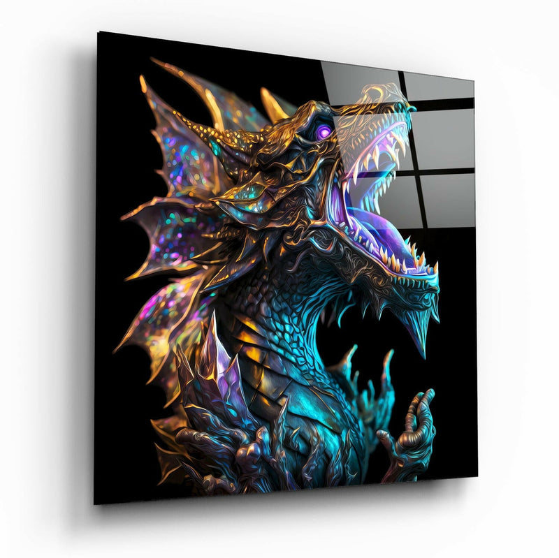 Dragon's Roar Glass Wall Art  || Designers Collection
