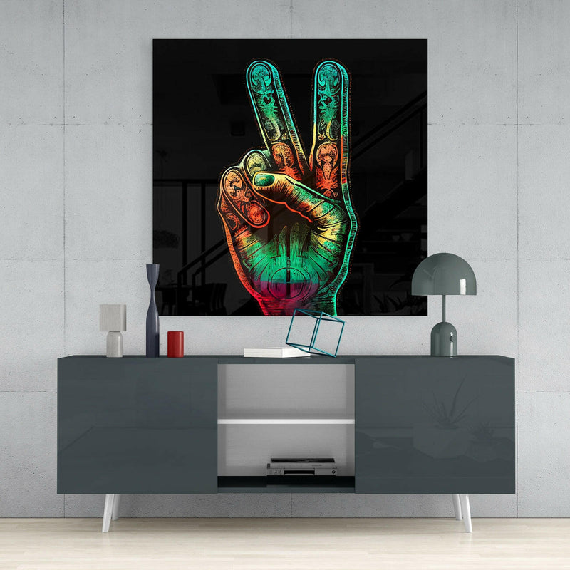 Peace Glass Wall Art  || Designer Collection