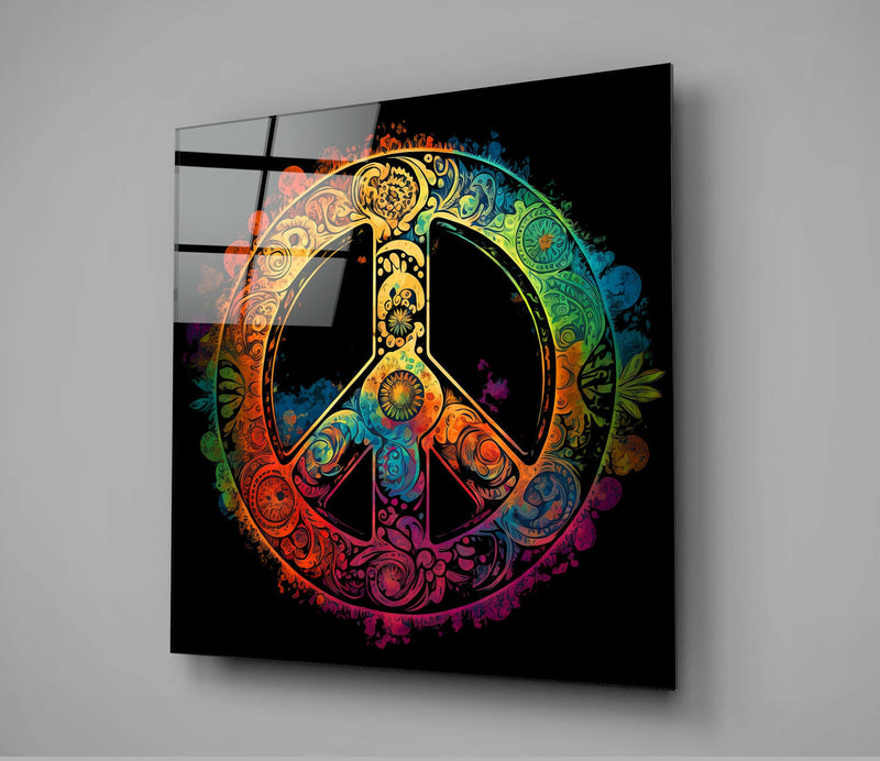 Peace Glass Wall Art  || Designer Collection