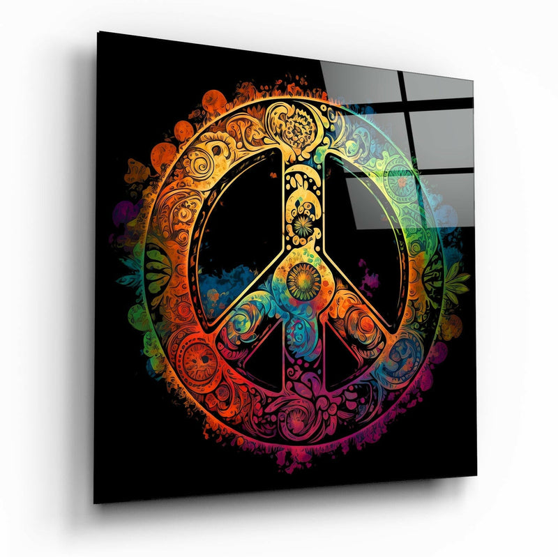 Peace Glass Wall Art  || Designer Collection
