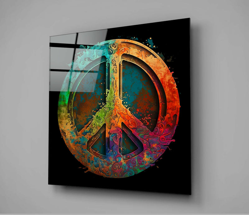 Peace Glass Wall Art  || Designer Collection