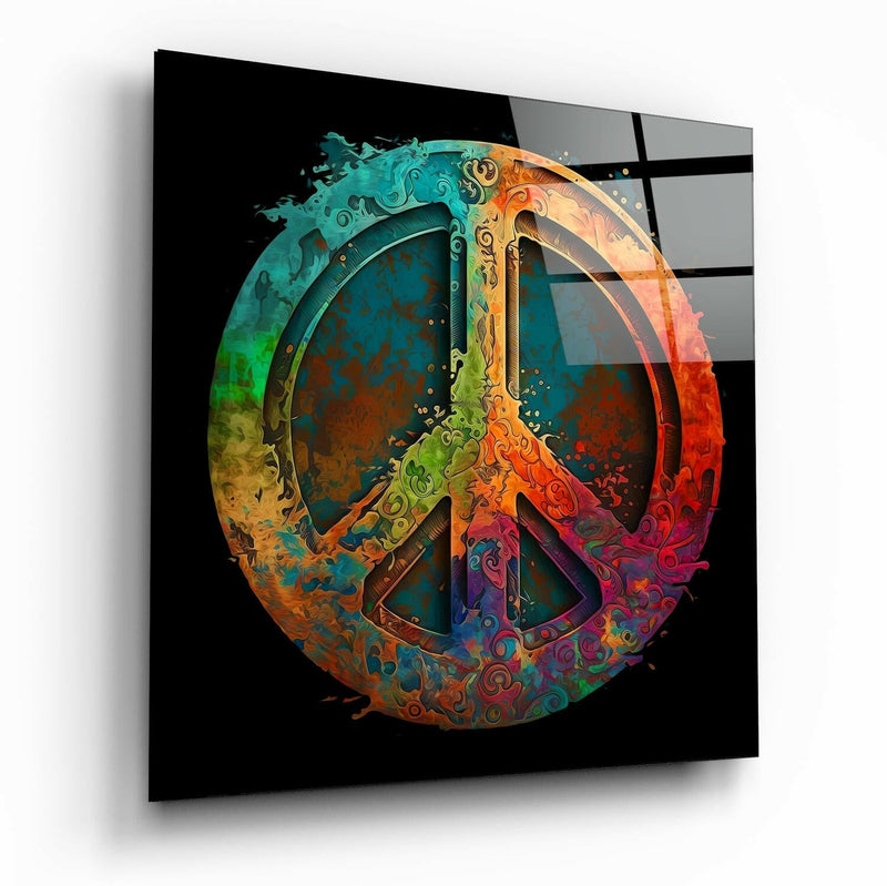 Peace Glass Wall Art  || Designer Collection