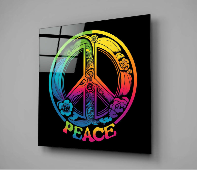 Peace Glass Wall Art  || Designer Collection