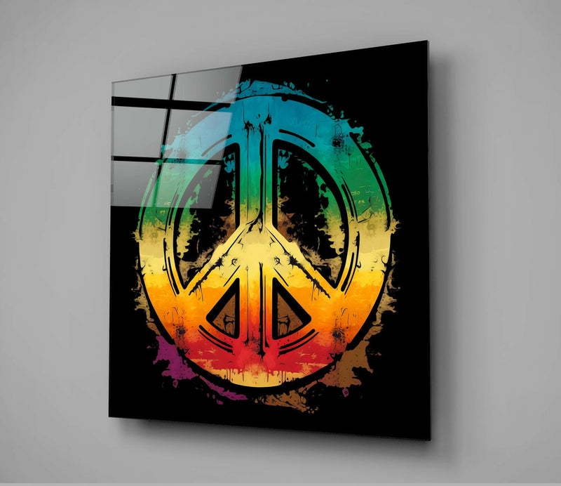 Peace Glass Wall Art  || Designer Collection