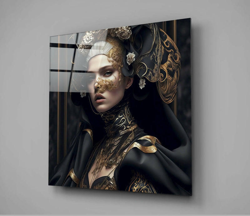 The Queen Glass Wall Art  || Designer Collection