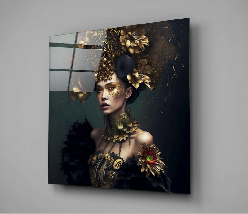 The Queen Glass Wall Art  || Designer Collection