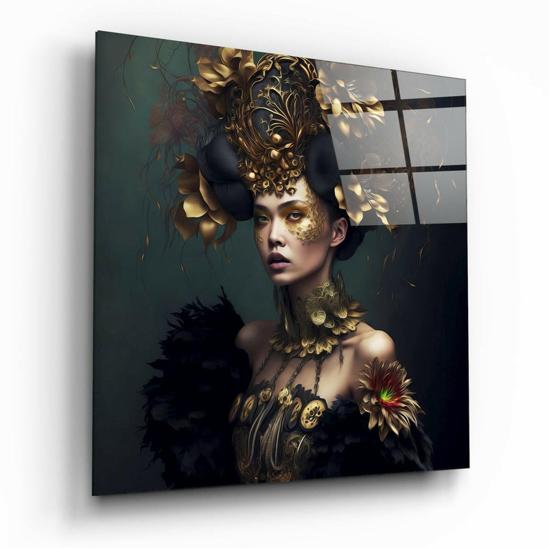 The Queen Glass Wall Art  || Designer Collection