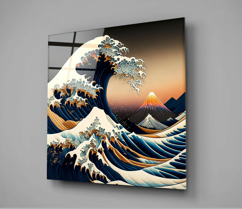 Waves Glass Wall Art  || Designer Collection