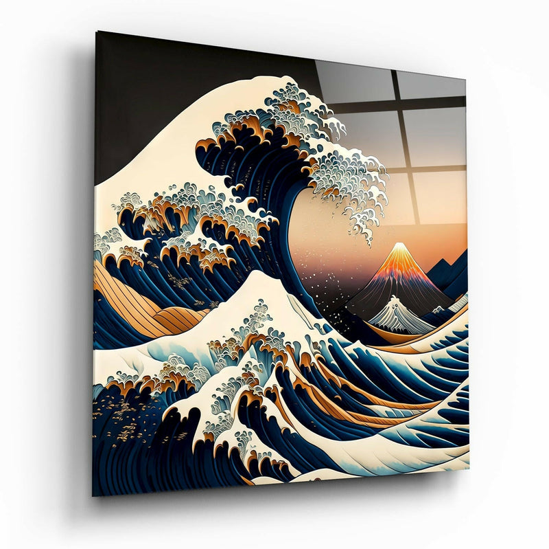Waves Glass Wall Art  || Designer Collection