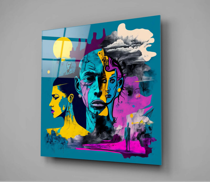 Picasso's Mind Glass Wall Art  || Designer Collection
