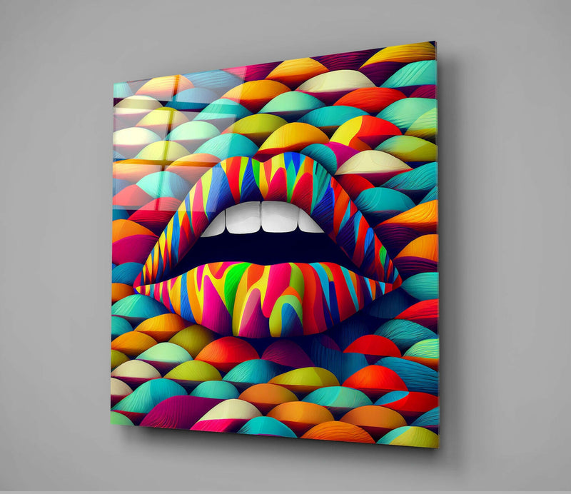 Lips Glass Wall Art  || Designer Collection