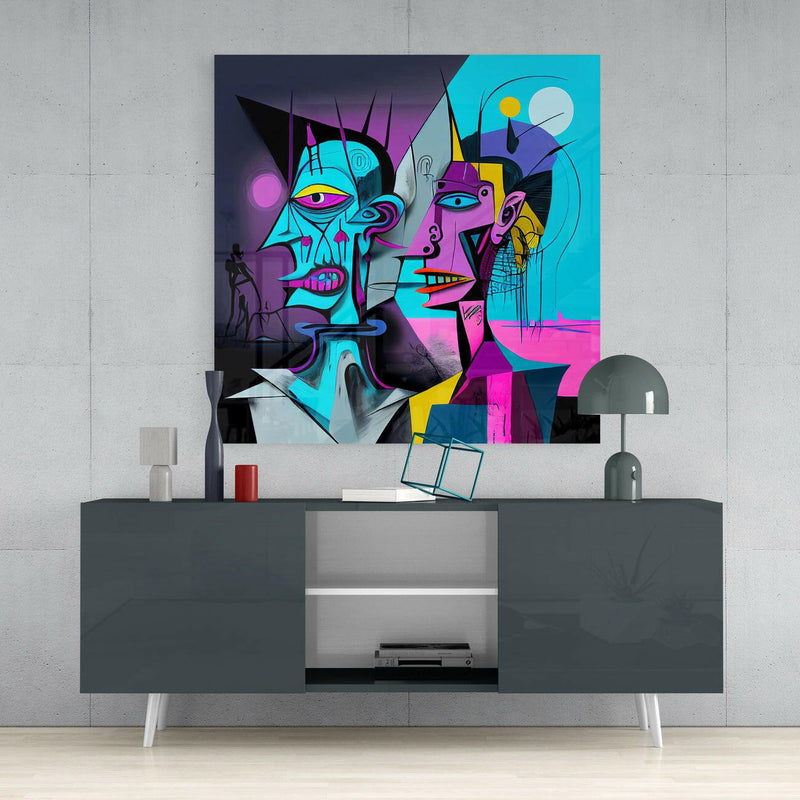 Picasso's Mind Glass Wall Art  || Designer Collection