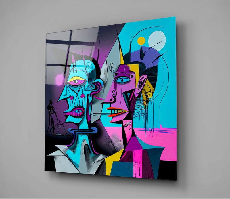 Picasso's Mind Glass Wall Art  || Designer Collection