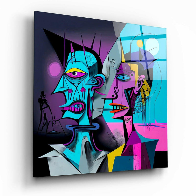 Picasso's Mind Glass Wall Art  || Designer Collection