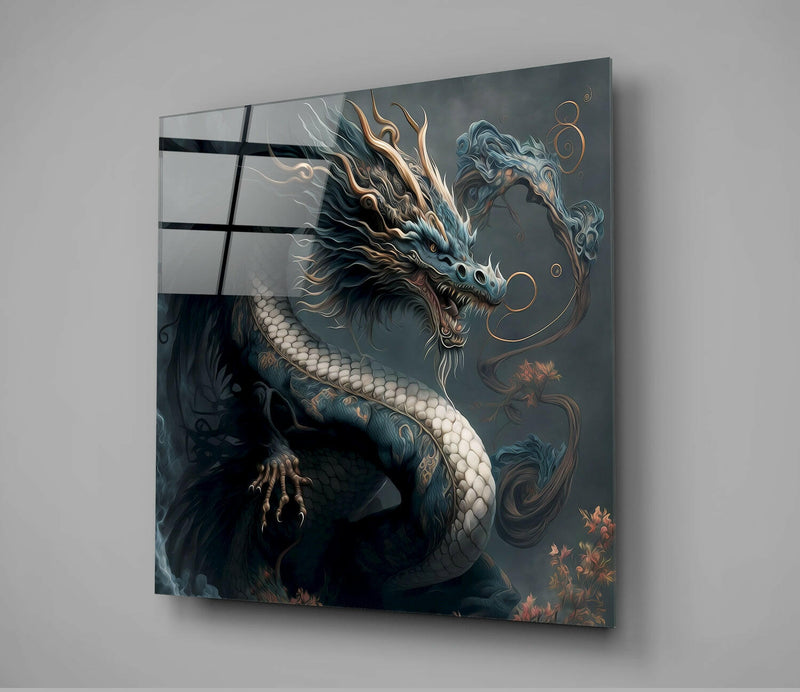Dragon's Roar Glass Wall Art  || Designers Collection