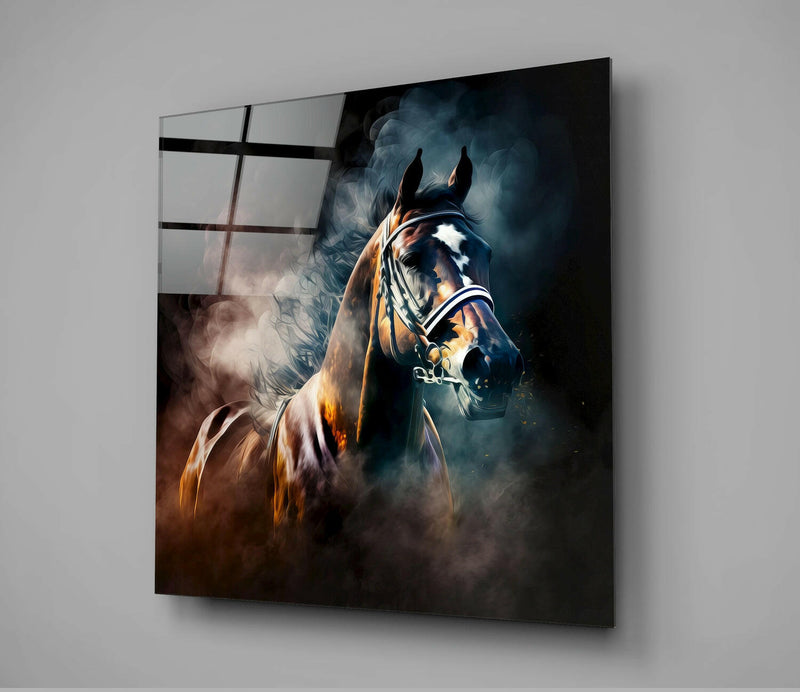 Horse Glass Wall Art  || Designers Collection
