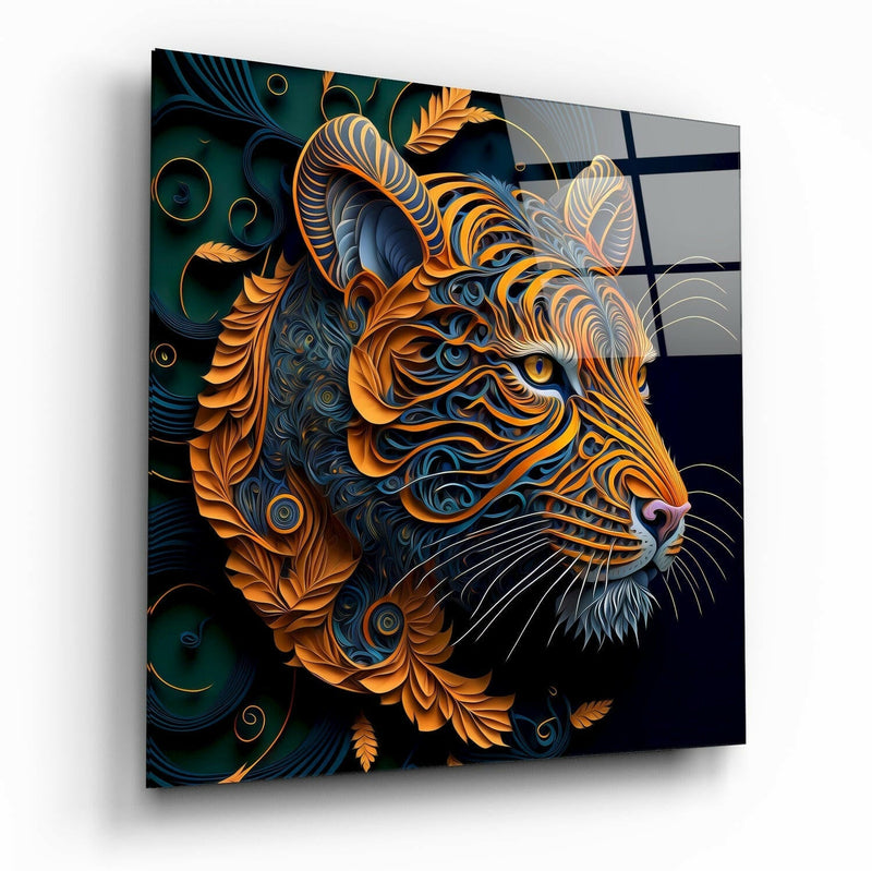 Tiger Glass Wall Art  || Designers Collection
