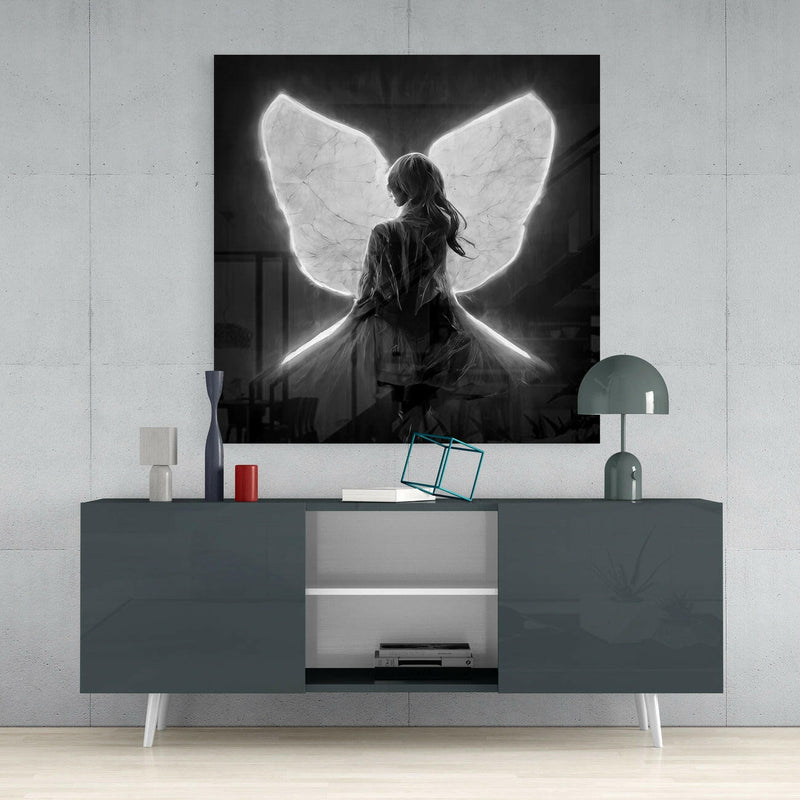 Me Flying Glass Wall Art  || Designer Collection