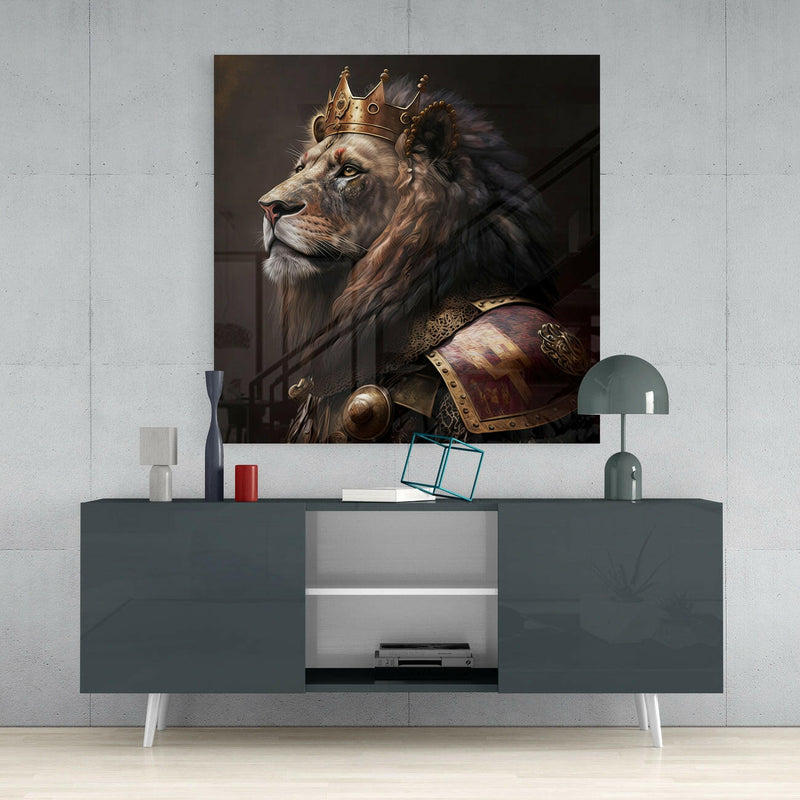 Lion King Glass Wall Art  || Designer Collection