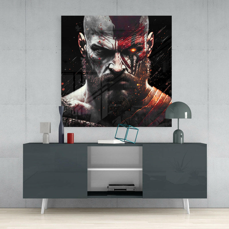 Kratos Glass Wall Art  || Designer Collection
