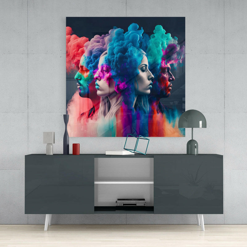 Smoked Thoughts Glass Wall Art  || Designer Collection