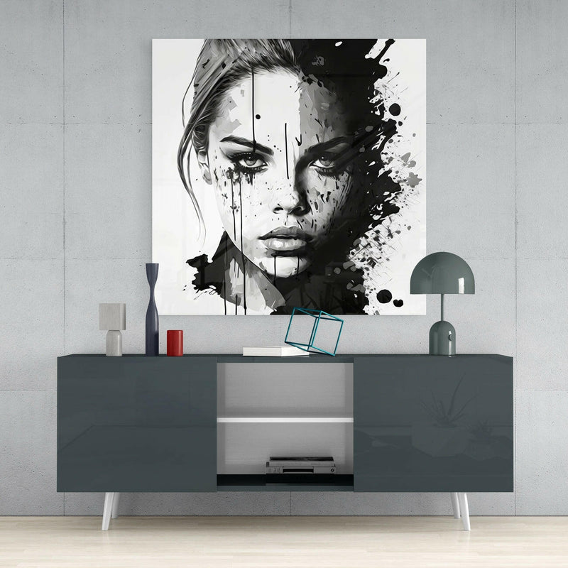 Woman Glass Wall Art  || Designer Collection