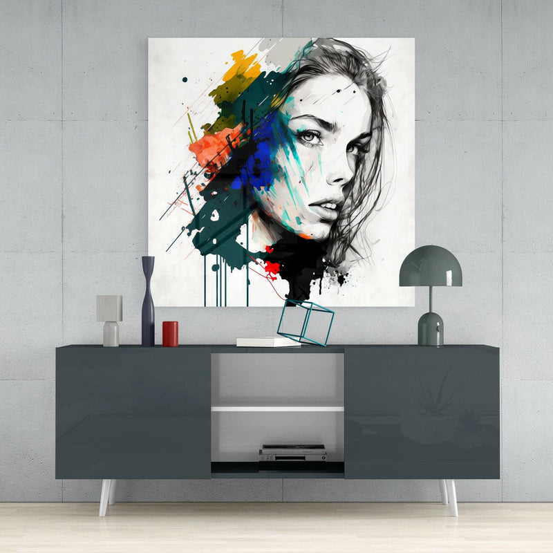 Woman Glass Wall Art  || Designer Collection
