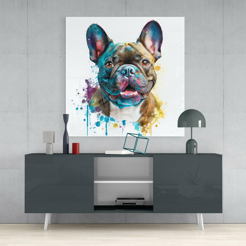 Cute Dog Glass Wall Art  || Designers Collection