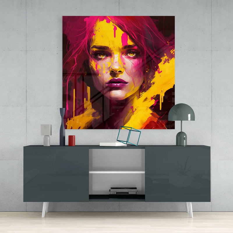 She Glass Wall Art  || Designer Collection