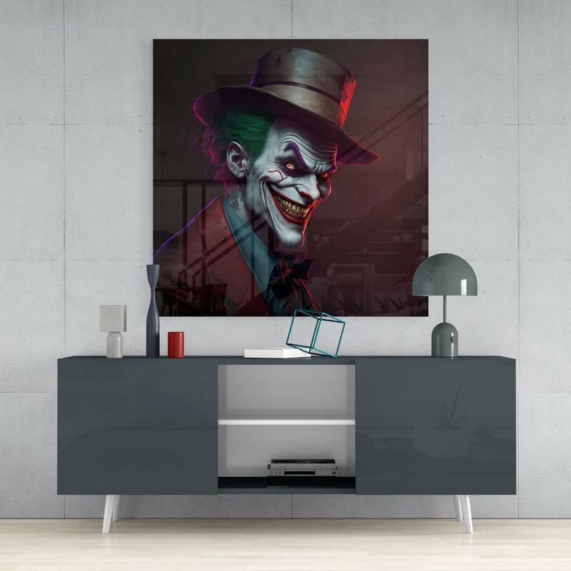 Joker Glass Wall Art  || Designer Collection
