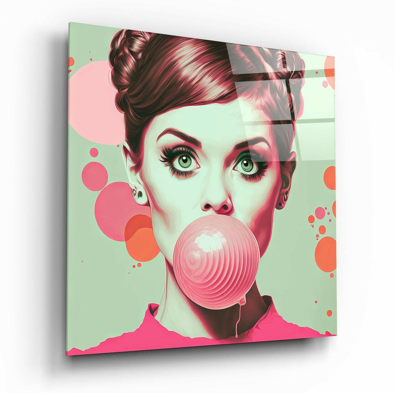 Audrey Hepburn Glass Wall Art  || Designers Collection