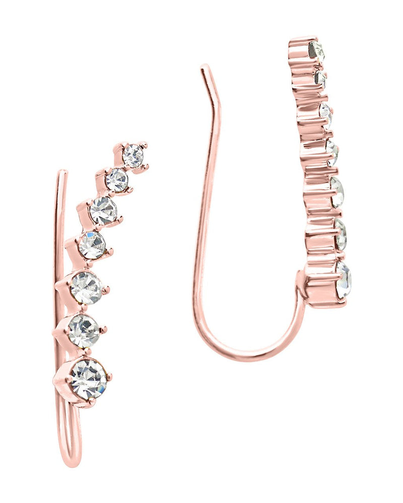 Graduated CZ Crawler Earrings
