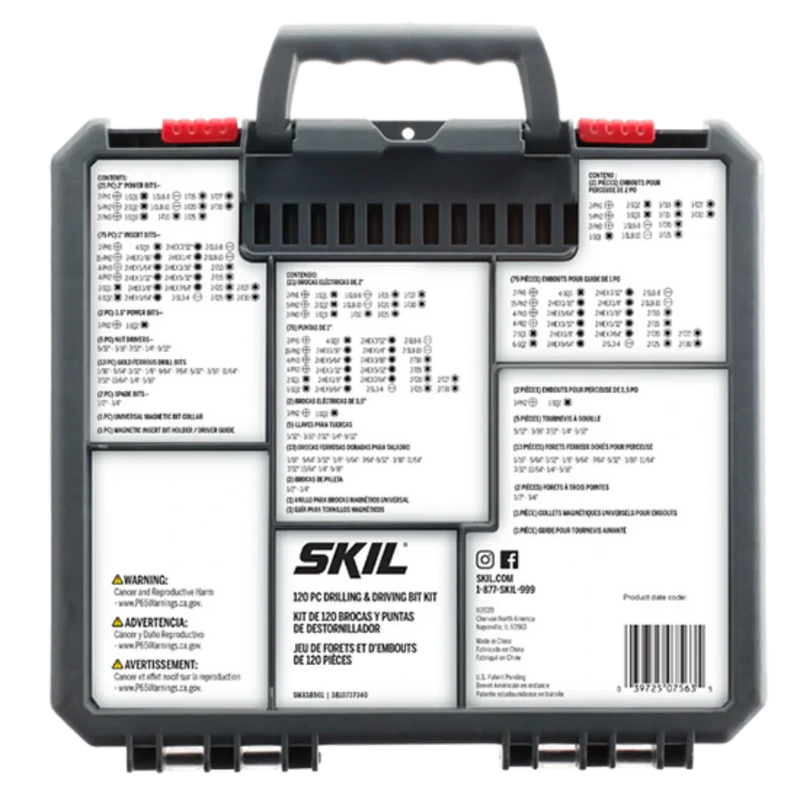 SKIL SMXS8501 120pc Drilling and Screw Driving Kit w/ Bit Grip
