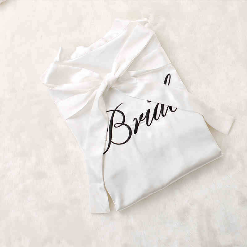 Custom Satin Bridesmaid Robes – Personalized with Name, Title, or Date | Wedding Party Gifts