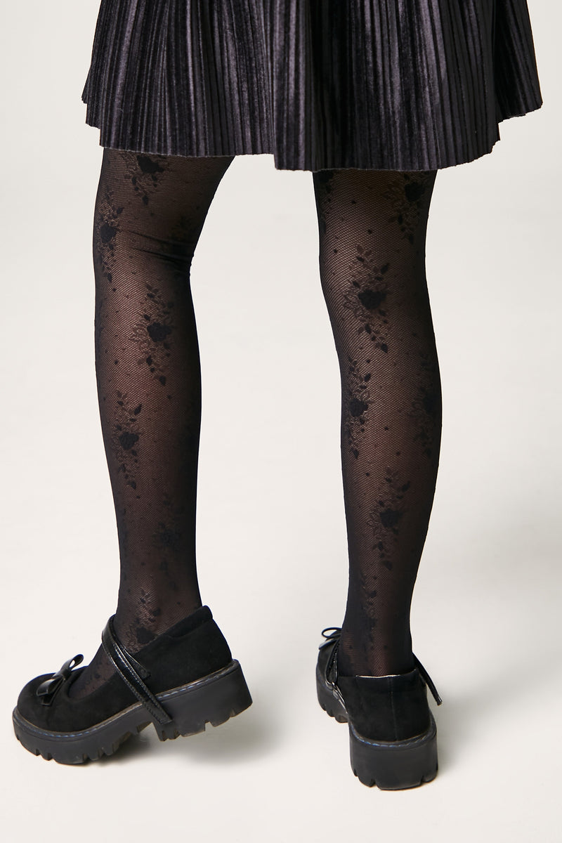 Conte Tights for girls Sofia 20 Den - Floral Pattern