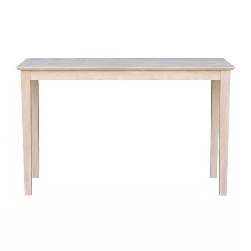 Unfinished Solid Wood 4-ft. Farmhouse Console Sofa Table