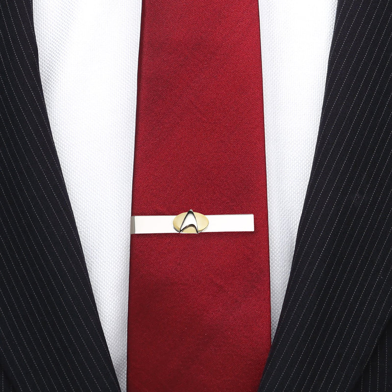 Star Trek Two Tone Delta Shield Cufflinks Tie Bar Gift Set