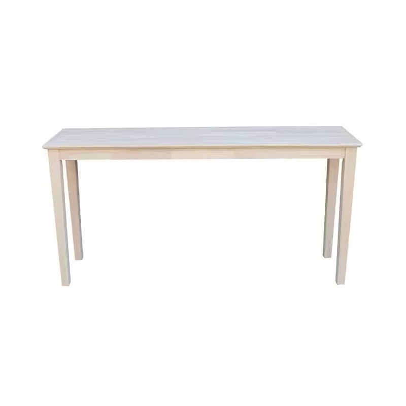 Unfinished Solid Wood 5-ft. Farmhouse Console Sofa Table