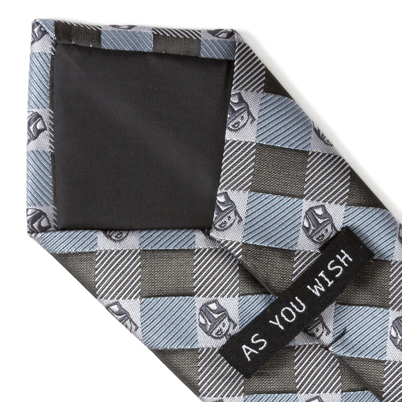 Star Wars Boba Fett Blue and Gray Plaid Tie