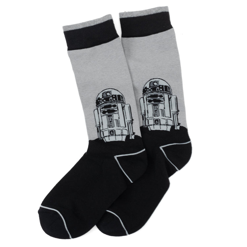 Star Wars Yoda, R2-D2, and C-3PO Dress Socks 3-Pack with Rebel Crest Lapel Pin Gift Set