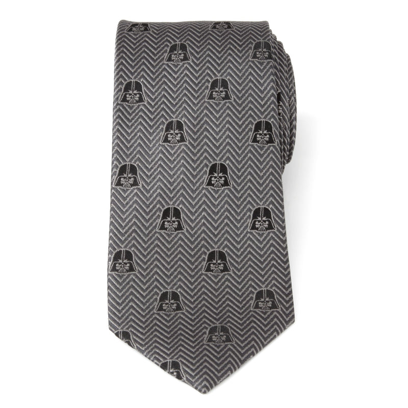 Star Wars Darth Vader Black and Gray Herringbone Tie