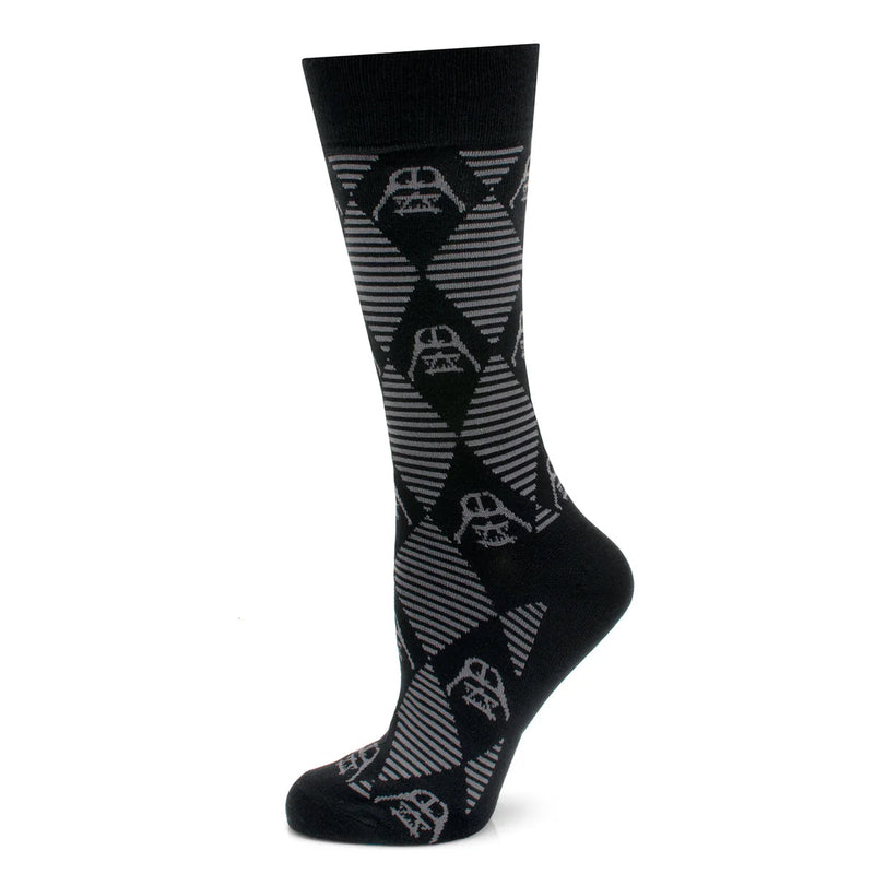 Star Wars Darth Vader Black Argyle Dress Socks and Lapel Pin Gift Set