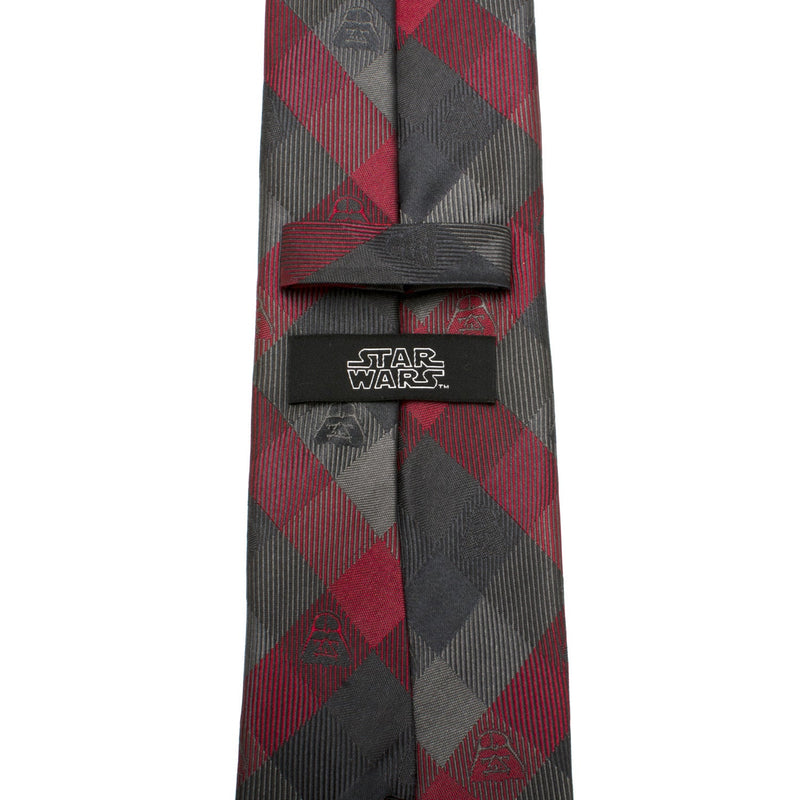 Star Wars Darth Vader Black and Red Plaid Tie