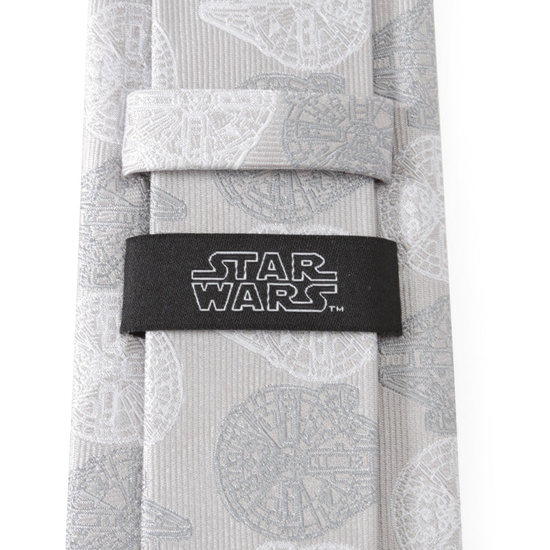 Star Wars Millennium Falcon White and Gray Checkered Tie