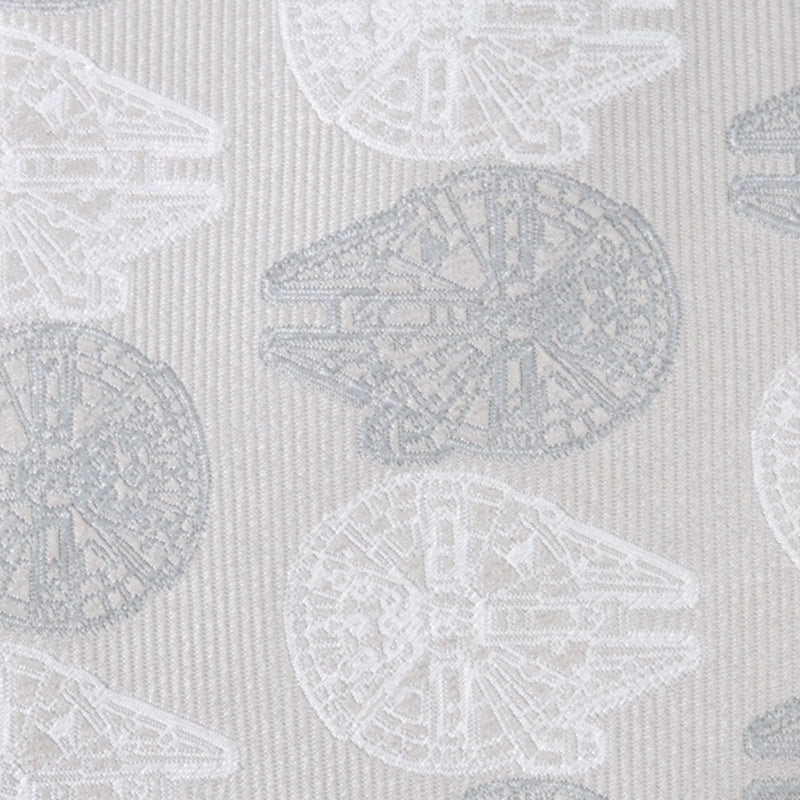 Star Wars Millennium Falcon White and Gray Checkered Tie