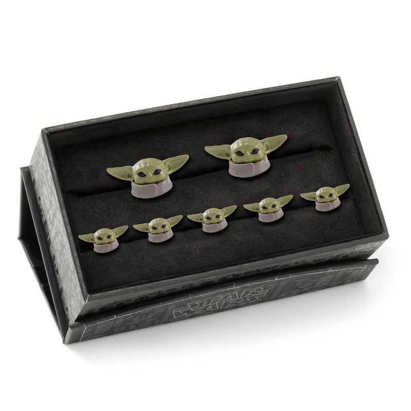Star Wars Grogu 3D Cufflinks and 5-Stud Set