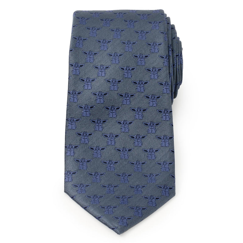 Star Wars Grogu Blue Tonal Tie