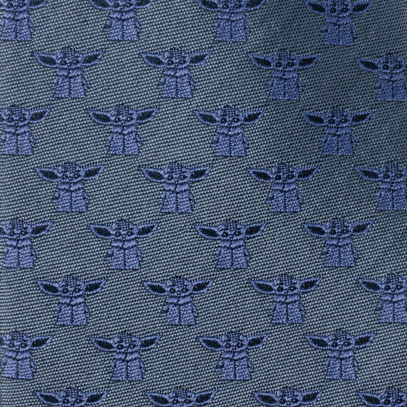 Star Wars Grogu Blue Tonal Tie